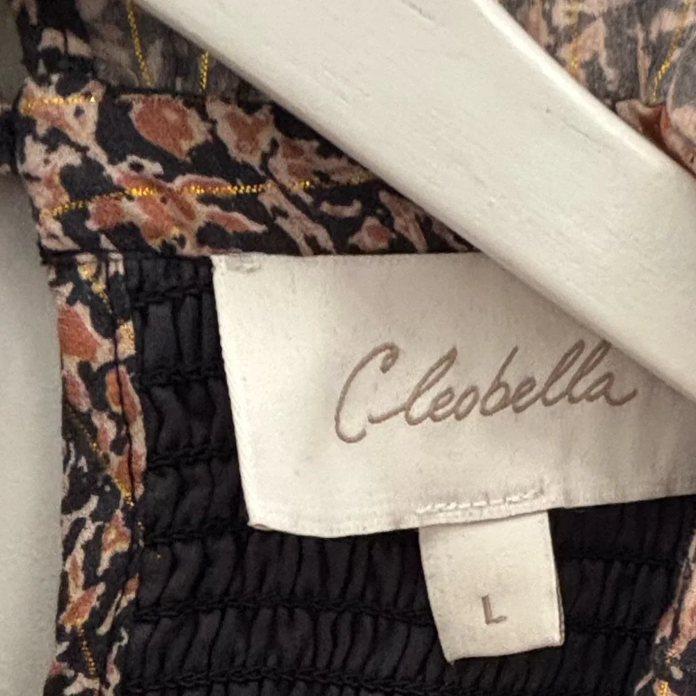 Cleobella Floral Smocked Mini Dress L - Picture 5 of 10